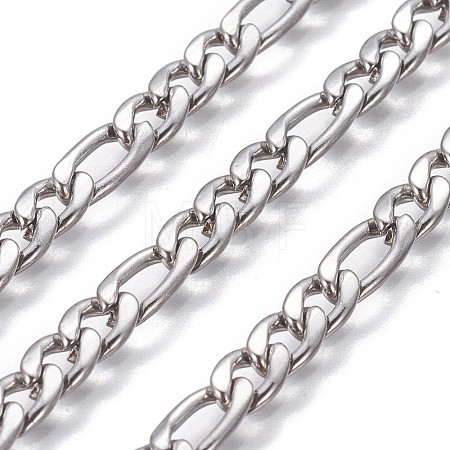 Tarnish Resistant 304 Stainless Steel Figaro Chains CHS-P007-15P-1