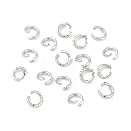 Tarnish Resistant 304 Stainless Steel Open Jump Rings STAS-R049-4x0.7mm-1