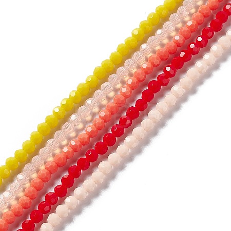 Faceted(32 Facets) Glass Beads Strands EGLA-J042-35A-M-1
