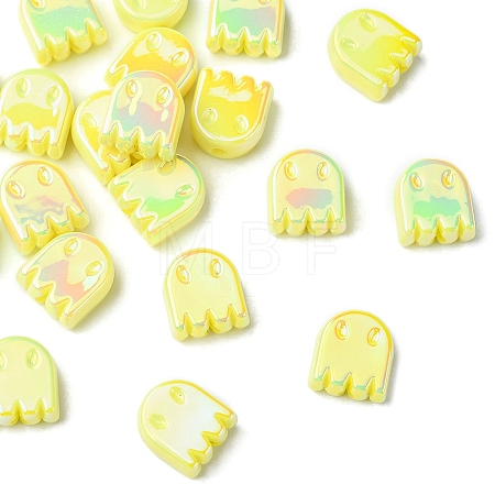 20Pcs UV Plating Acrylic Beads OACR-YW0005-01E-1