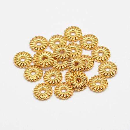 Brass Spacer Beads KK-F718-12G-1