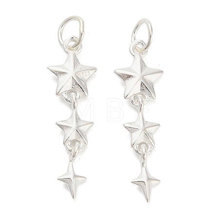 925 Sterling Silver Tassel Pendants STER-P071-09S-1