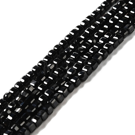 Natural Black Spinel Beads Strands G-D467-A04-02-1