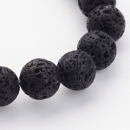 Natural Lava Rock Beads Strands X-G434-1-1