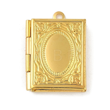 Brass Locket Pendants for Teachers' Day X-KK-M041-07G-1