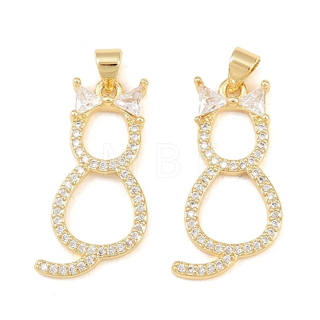 Brass Micro Pave Cubic Zirconia Pendants KK-C162-079G-01-1