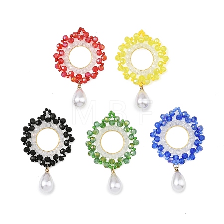 Glass & Brass Pendants PALLOY-MZ01381-1