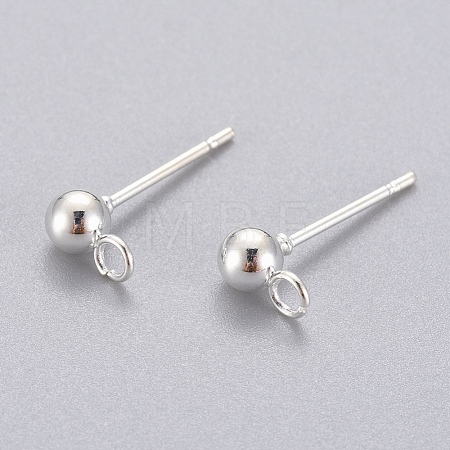 304 Stainless Steel Stud Earring Findings X-STAS-G137-17S-1