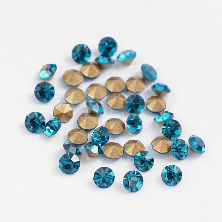 Back Plated Grade A Diamond Glass Pointed Rhinestone RGLA-SS6-007-1