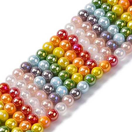 Electroplate & Gradient Color Glass Beads Strands LAMP-M023-03-1