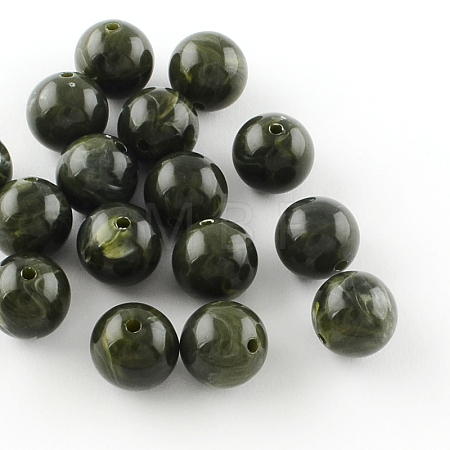 Round Imitation Gemstone Acrylic Beads OACR-R029-12mm-20-1