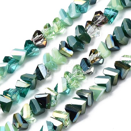 Electroplate Glass Beads Strands EGLA-N002-06G-1