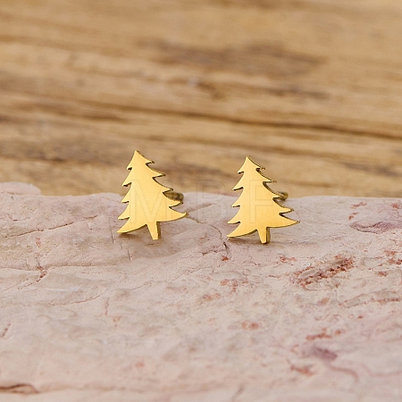 304 Stainless Steel Stud Earrings X-EJEW-I321-01G-01-1