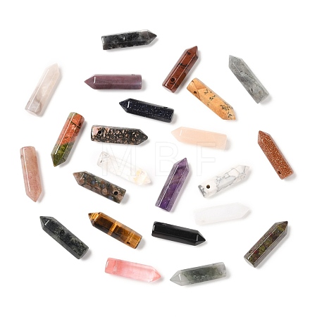 Natural & Synthetic Gemstone Pointed Pendants G-D460-01-1