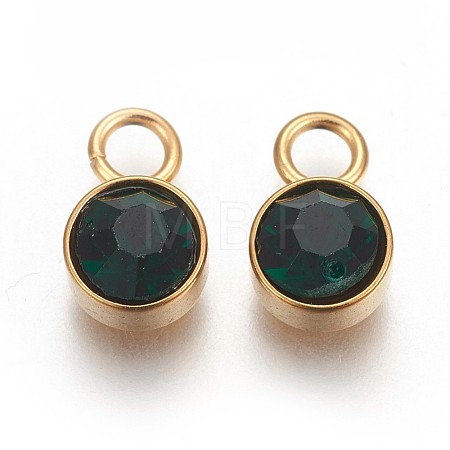 Glass Rhinestone Charms X-STAS-F189-B03-1