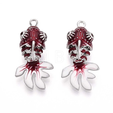 Brass Enamel Pendants X-KK-T071-27P-02-1