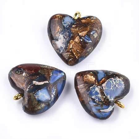 Assembled Bronzite and Imperial Jasper Pendants G-T111-04G-1