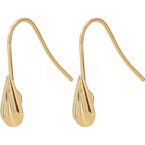 Brass Earring Hooks KK-BC0005-32G-1