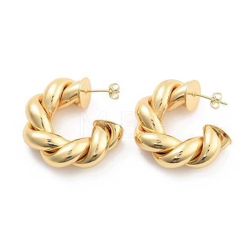 Rack Plating Brass Stud Earrings EJEW-C108-03G-1