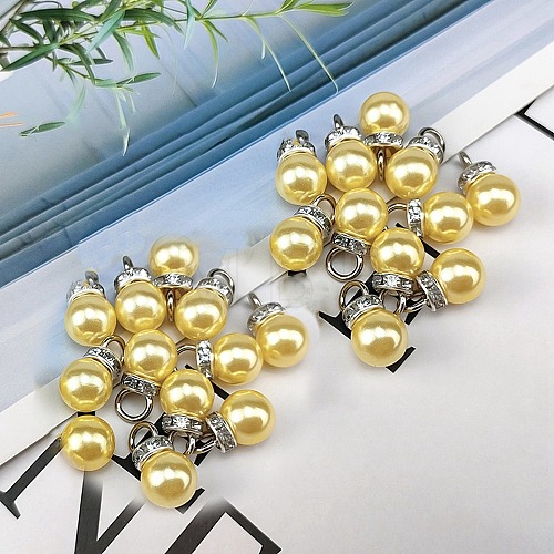 ABS Plastic Imitation Pearl Charms KY-TAC0011-03P-07-1