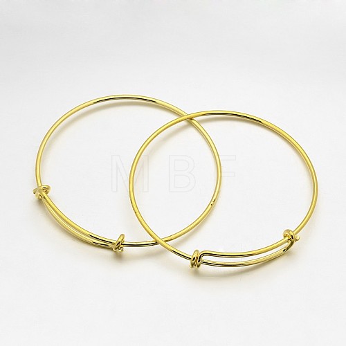 Adjustable Brass Bangles Making X-BJEW-E218-01G-1