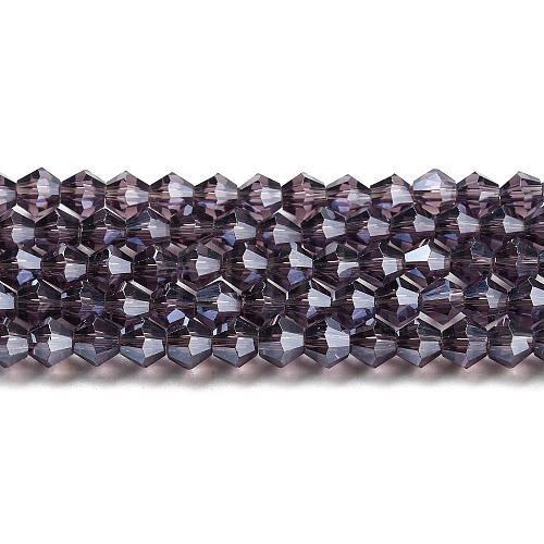 Transparent Electroplate Glass Beads Strands EGLA-A039-T4mm-A04-1