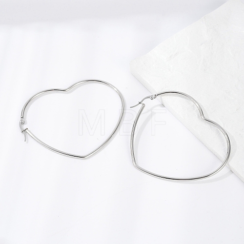 Tarnish Resistant 201 Stainless Steel Hoop Earrings EJEW-A052-09C-1