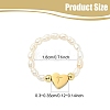 Natural Freshwater Pearl & 304 Stainless Steel Bead Finger Rings RJEW-FS00001-20-3