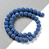 Synthetic Lava Rock Dyed Beads Strands G-H311-08C-09-2