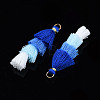 Polycotton(Polyester Cotton) Layered Tassel Big Pendant Decorations FIND-T052-16-08-8