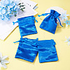 10Pcs Brocade Good Luck Fortune Drawstring Gift Blessing Bags PAAG-TADJ0001-01B-4