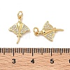 Brass Micro Pave Cubic Zirconia Charms KK-A291-12H-G-3