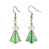 Glass Dangle Earrings for Women EJEW-JE05993-1