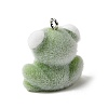 Flocking Opaque Resin Pendants RESI-G123-01R-2