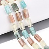Natural Lemon Quartz & Flower Amazonite & Sunstone Beads Strands G-Q614-01A-06-1