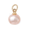 Natural Cultured Freshwater Pearl Two Sides Polished Charms PALLOY-JF04916-01-3