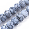 Opaque Baking Paint Glass Beads Strands EGLA-N006-009C-A10-1