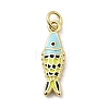 Brass Enamel Pendants X1-KK-A266-39G-02-1