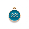 Alloy Enamel Pendants X-ENAM-S124-01B-05J-2