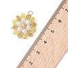 TOHO Glass Seed Beaded Pendants PALLOY-MZ01276-04-4
