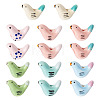 14Pcs 7 Colors Handmade Porcelain Beads PORC-TA0001-18-2