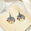 Gemstone Tassel Chandelier Earrings EJEW-JE07176-01-1