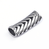 Hollow Retro 304 Stainless Steel Slide Charms/Slider Beads STAS-L243-021AS-2