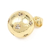 Football Brass Micro Pave Cubic Zirconia Pendants KK-A297-09I-G-2