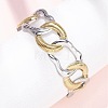 Oval 304 Stainless Steel Cuff Bangles for Women BJEW-B150-06GP-1