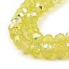 Baking Painted Transparent Glass Beads Strands DGLA-A034-J8mm-B05-3