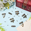 6Pcs Iron Latch Hook Hasp Horn Lock with 24Pcs Screws IFIN-CP0003-01AB-4