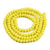 Opaque Solid Color Glass Beads Strands EGLA-A034-P6mm-D26-3