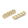 Rack Plating Brass Pave Clear Cubic Zirconia Spacer Bars KK-B088-11D-G-3