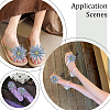2 Pairs Flower Cloth & Plastic Shoe Buckle Clips AJEW-HY0003-42B-5